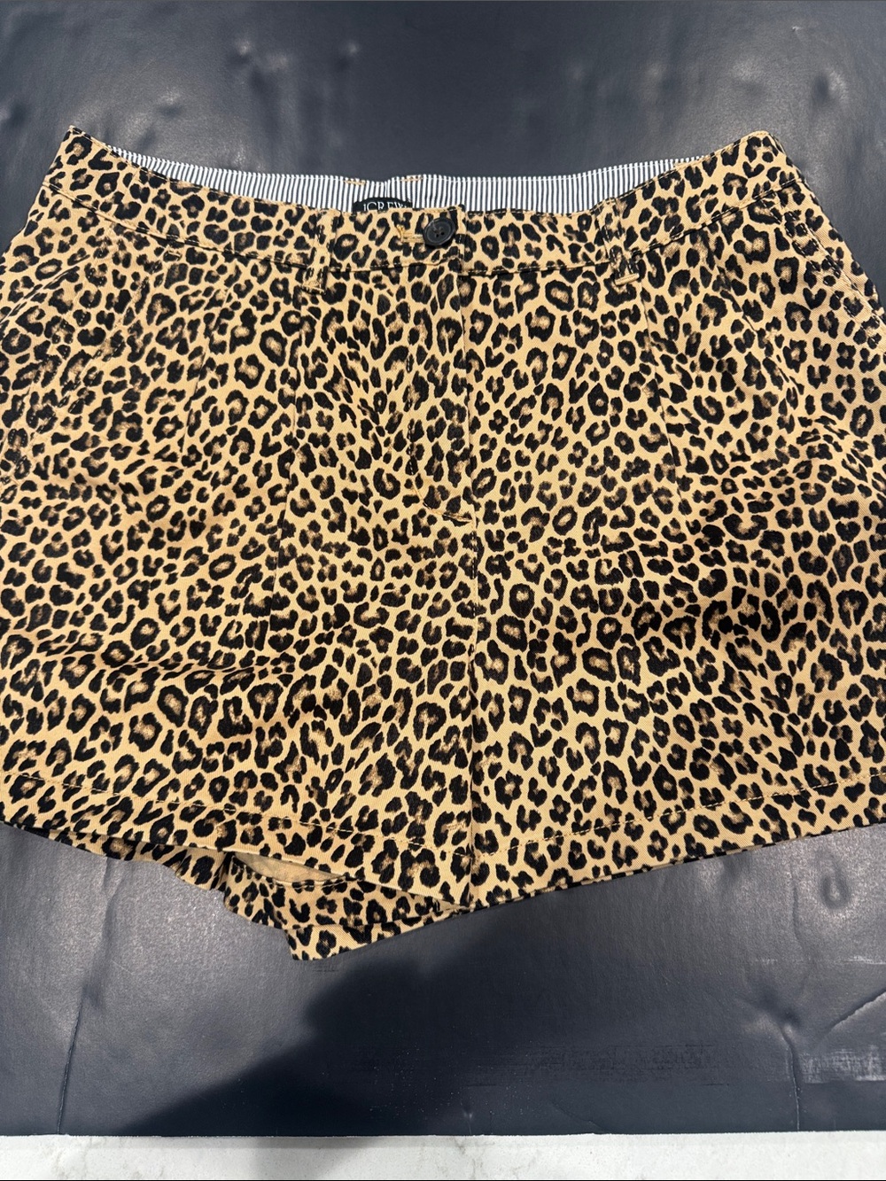 J. Crew Leopard Print Bermuda Shorts - Tan & Black - Picture 1 of 5